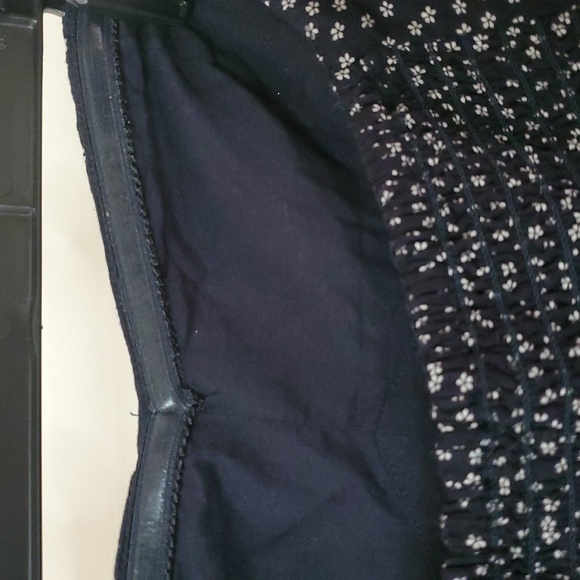 Vintage Superdry Navy Dainty Floral Bandeau Mini Dress Size Extra Small Viscose - Picture 7 of 12